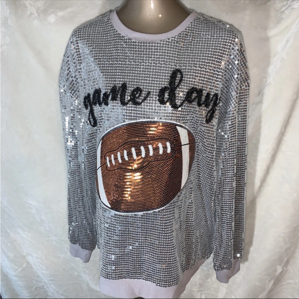 Simply Southern Long Sleeve Football Sweatshirt Top